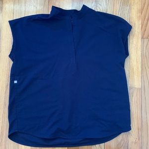 Figs Small Navy Rafaela Oversized Scrub Top